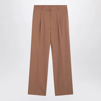 Lardini Wide Beige Wool Pants