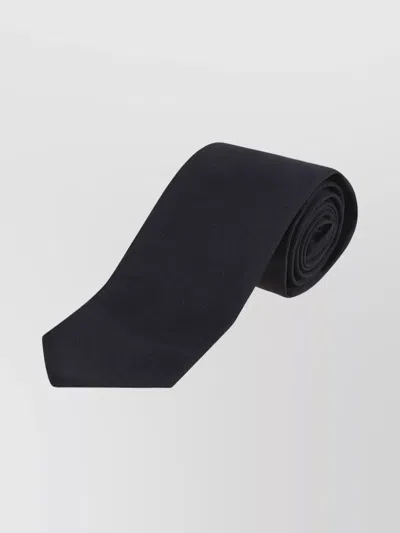 Lardini Wide Blade Tie Smooth Texture Design In Black
