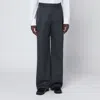 Lardini Wide Grey Trousers In Gray