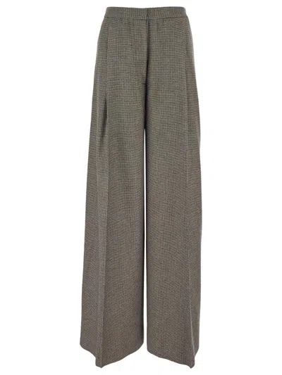 Lardini Wide Leg Trousers In Beige