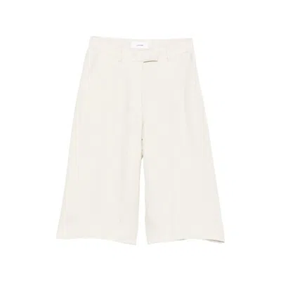 Lardini Wide-leg Tailored Shorts In Neutral