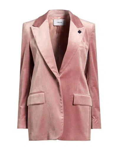 Lardini Woman Blazer Antique Rose Size 6 Cotton, Modal, Elastane In Pink