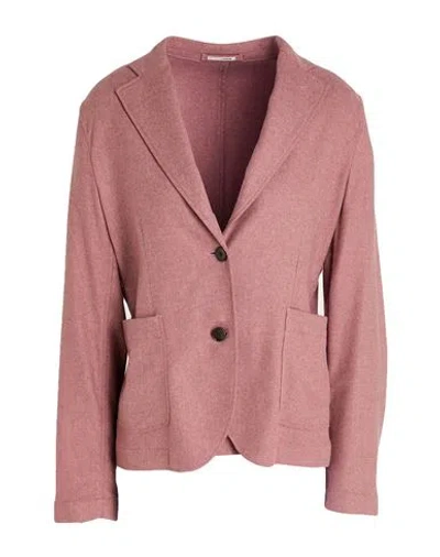 Lardini Woman Blazer Antique Rose Size 8 Polyester, Viscose, Wool, Elastane In Pink