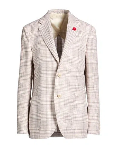 Lardini Woman Blazer Beige Size 16 Cotton, Linen In Sand