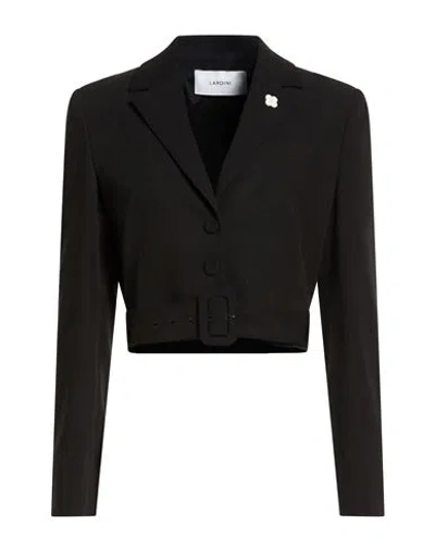 Lardini Woman Blazer Black Size 10 Polyester, Rayon, Elastane