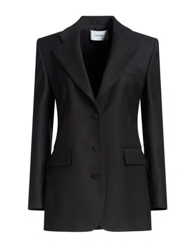 Lardini Woman Blazer Black Size 12 Wool
