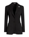 Lardini Woman Blazer Black Size 2 Polyester, Wool, Elastane