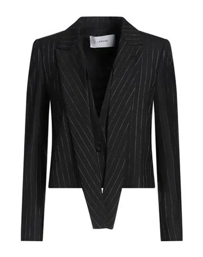 Lardini Woman Blazer Black Size 2 Wool, Polyester