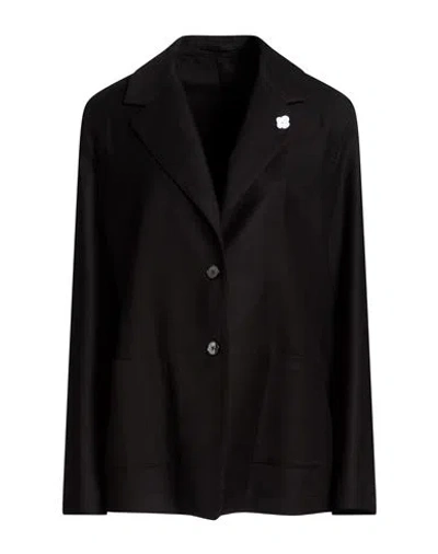 Lardini Woman Blazer Black Size 4 Polyester