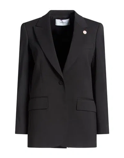 Lardini Woman Blazer Black Size 8 Polyester, Wool, Elastane