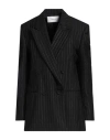 Lardini Woman Blazer Black Size 8 Wool, Polyester In Black