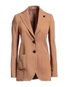 Lardini Woman Blazer Camel Size 10 Viscose, Polyester In Beige