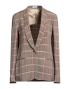 Lardini Woman Suit Jacket Camel Size 4 Viscose In Beige