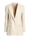 Lardini Woman Blazer Cream Size 10 Cotton, Polyamide, Elastane