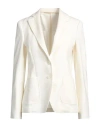 Lardini Woman Blazer Cream Size 6 Virgin Wool In White