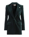 Lardini Woman Blazer Dark Green Size 10 Cotton In Green