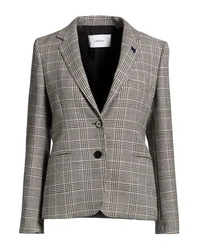 Lardini Woman Blazer Grey Size 8 Wool In Gray
