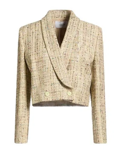 Lardini Woman Blazer Light Green Size 8 Cotton, Polyester, Nylon, Acrylic, Viscose