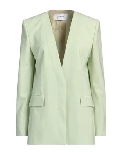 Lardini Woman Blazer Light Green Size 8 Wool, Elastane