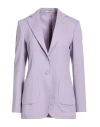 Lardini Woman Blazer Lilac Size 10 Polyester, Wool, Elastane In Purple