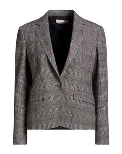 Lardini Woman Blazer Mauve Size 4 Wool, Polyester In Gray