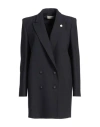 Lardini Woman Blazer Midnight Blue Size 10 Polyester, Wool, Elastane In Blue