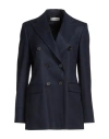 Lardini Woman Blazer Midnight Blue Size 12 Wool In Multi