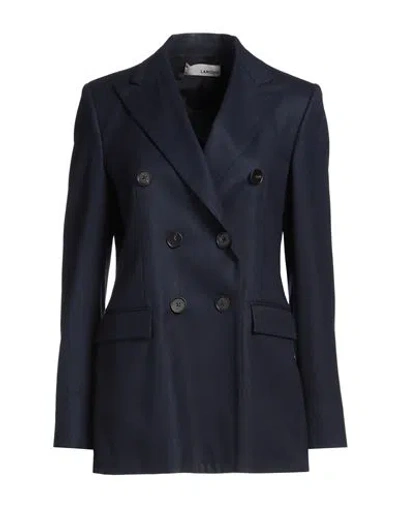 Lardini Woman Blazer Midnight Blue Size 12 Wool