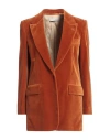 Lardini Woman Blazer Rust Size 10 Cotton In Red