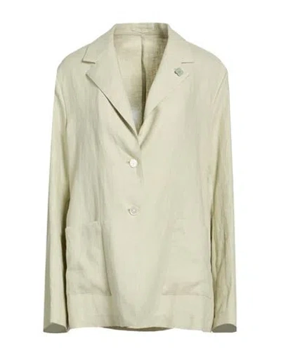 Lardini Woman Blazer Sage Green Size 10 Linen