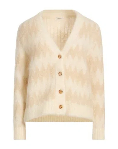 Lardini Woman Cardigan Beige Size L Superkid Mohair, Polyester, Elastane In Nude