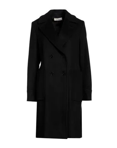 Lardini Woman Coat Black Size 8 Virgin Wool, Cashmere