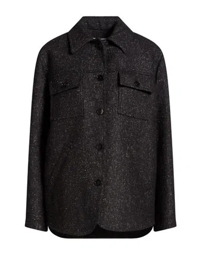 Lardini Woman Jacket Black Size 10 Wool, Silk