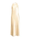 Lardini Woman Maxi Dress Beige Size 2 Silk, Elastane
