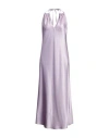 Lardini Woman Maxi Dress Lilac Size 6 Silk, Elastane In Purple