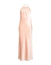 Lardini Woman Maxi Dress Salmon Pink Size 2 Silk, Elastane