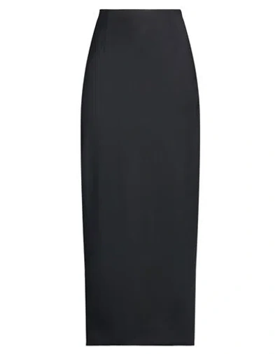 Lardini Woman Maxi Skirt Black Size 10 Virgin Wool, Elastane