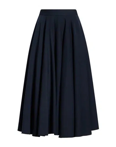 Lardini Woman Midi Skirt Midnight Blue Size 6 Polyester, Viscose, Elastane