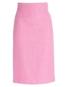 Lardini Woman Midi Skirt Pink Size 10 Cotton, Linen, Viscose, Polyamide In Pink