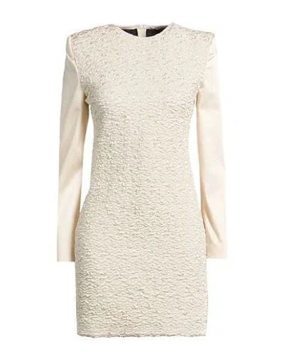 Lardini Woman Mini Dress Ivory Size 2 Acetate, Nylon, Elastane In White