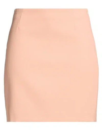 Lardini Woman Mini Skirt Apricot Size 10 Polyester, Wool, Elastane In Orange