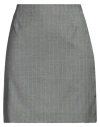 Lardini Woman Mini Skirt Grey Size 10 Wool