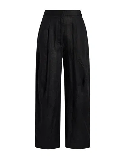 Lardini Woman Pants Black Size 0 Linen