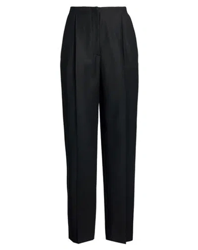 Lardini Woman Pants Black Size 10 Polyester, Wool, Elastane In Animal Print