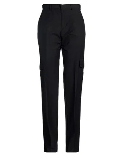 Lardini Woman Pants Black Size 12 Wool, Cotton