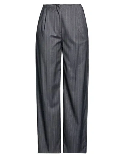 Lardini Woman Pants Grey Size 10 Polyester, Viscose, Elastane In Blue