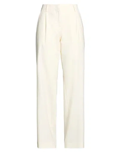 Lardini Woman Pants Ivory Size 0 Virgin Wool, Elastane In White