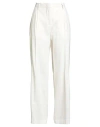 Lardini Woman Pants Ivory Size 10 Linen, Viscose, Elastane In White