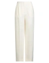 Lardini Woman Pants Ivory Size 10 Polyester, Elastane In White