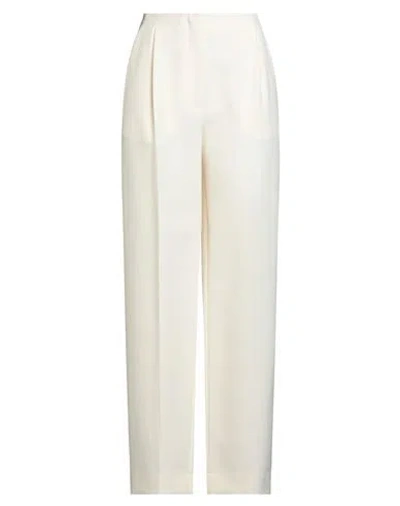 Lardini Woman Pants Ivory Size 10 Polyester, Elastane In White